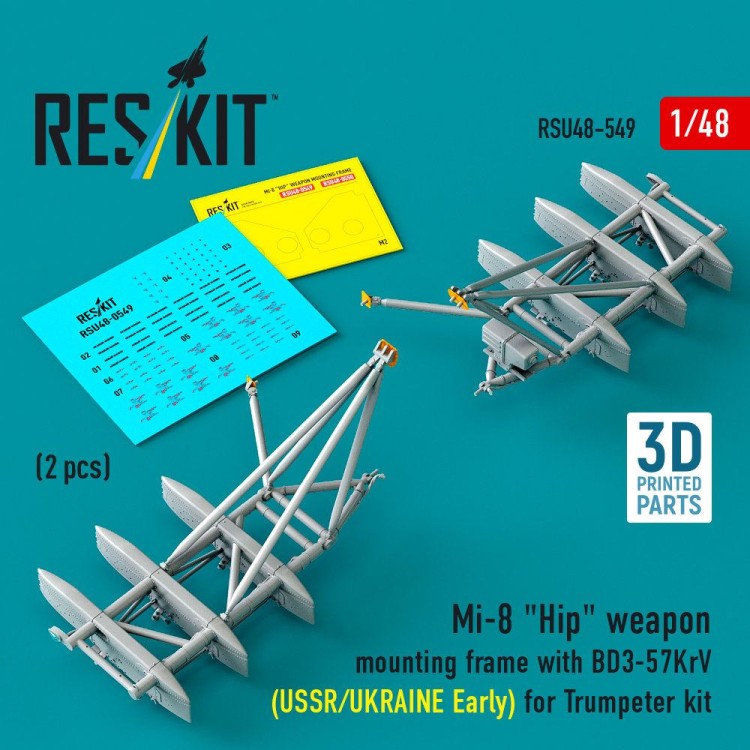Reskit U48549 Mi-8 Hip weapon mount.fr.w/ BD3-57KrV (early) 1/48