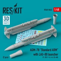 Reskit 48445 AGM-78 'Standard ARM' w/ LAU-80 launcher (2x) 1/48