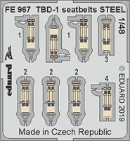 Eduard FE967 1/48 TBD-1 seatbelts STEEL (G.W.H.)