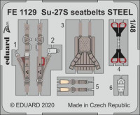 Eduard FE1129 1/48 Su-27S seatbelts STEEL (KITTYH.)