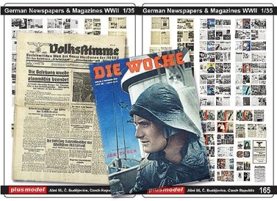 Plus model 165 German Newspapers and Magazines, WWII 1:35