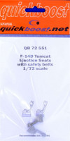 Quickboost QB72 551 F-14D Tomcat eject.seats w/ saf.belts (FUJI) 1/72