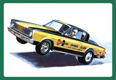 AMT 1153 1966 Plymouth Barracuda - Hemi Under Glass 1/25