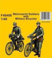 CMK F48406 Wehrmacht Soldiers with Military Bicycles 1/48