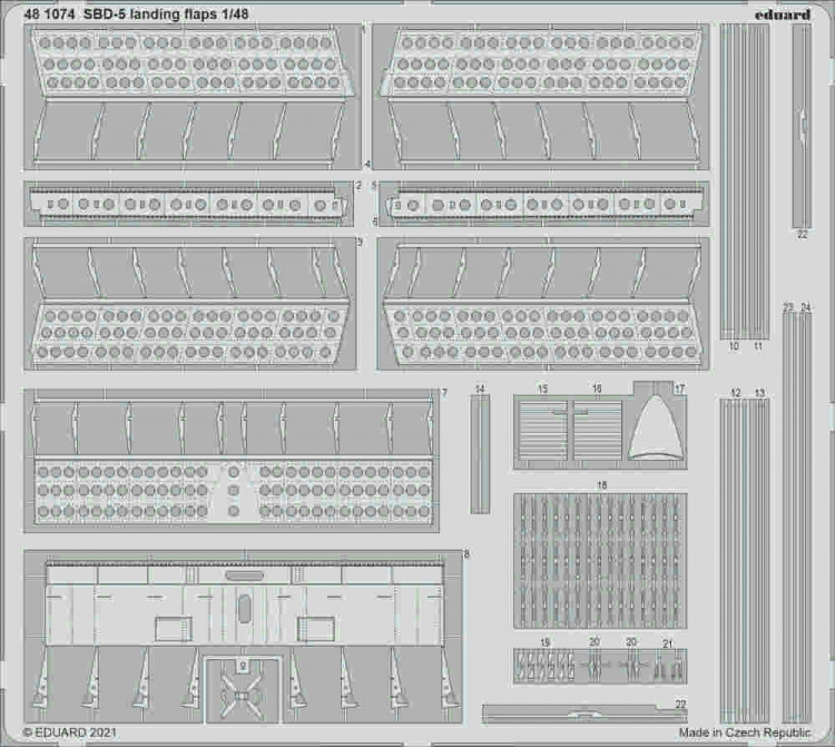 Eduard 481074 SET SBD-5 landing flaps (REV) 1/48