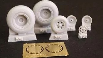 Plusmodel AL7069 B-24 Liberator wheels early (resin set) 1/72