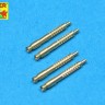 Aber A32011 Set of 4 German barrel tips for 13mm MG.131 aircraft machine gun. 13mm MG.131 Fitted to Messerschmitt Bf-109, Me-410 Hornisse, Focke-Wulf Fw-190, Ju 88, Junkers Ju-388, Heinkel He-177 Greif bomber variants, and many other aircraft. (designed t