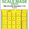 Art Scale 200-M32089 Douglas SBD-5/A-24B Dauntless canopy frame paint masks (outside only) 1/32