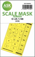 Art Scale 200-M48092 Cessna O-2A wheels and canopy frame paint mask (outside only) 1/48