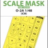 Art Scale 200-M48092 Cessna O-2A wheels and canopy frame paint mask (outside only) 1/48