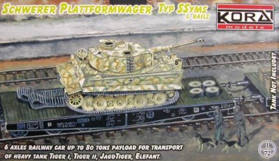 Kora Model A7220 Schw.Plattformwagen Typ SSYMS (+Rails) 1/72