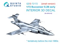 Quinta studio QDS-72172 Blackburn Buccanneer S.2B Early (Airfix) (малая версия) 3D Декаль интерьера кабины 1/72