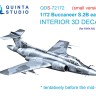 Quinta studio QDS-72172 Blackburn Buccanneer S.2B Early (Airfix) (малая версия) 3D Декаль интерьера кабины 1/72