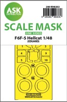 Art Scale 200-M48202 Grumman F6F-5 Hellcat wheels and canopy frame paint mask (outside only) 1/48