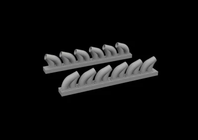 Eduard 648959 BRASSIN P-39 exhaust stacks rounded (EDU) 1/48
