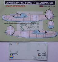Kora Model DEC72221 Consolidated B-24D-1-CO Italian Pt.I декали декали 1/72