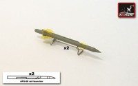 Armory ARACA7244C Kh-25MP (PRGS-2VP) (AS-12 Kegler ) + APU-68 launcher rail anti radar missile 1/72