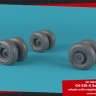 Armory ARAW48337 Sikorsky CH-53E-G Sea Stallion wheels with weighted tires, late 1/48