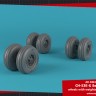 Armory ARAW48337 Sikorsky CH-53E-G Sea Stallion wheels with weighted tires, late 1/48