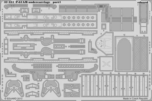 Eduard 32334 P-61A/B undercarriage