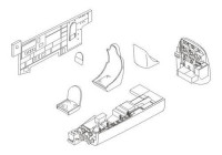 CMK 4251 Ju88A-interior set for B-stand pos.with 2 MG81 Drag 1/48