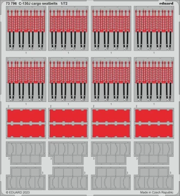 Eduard 73796 SET C-130J cargo seatbelts (ZVE) 1/72
