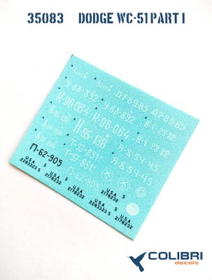 Colibri decals 35083 Dodge WC-51 part I 1/35
