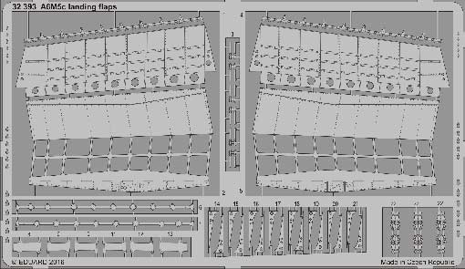 Eduard 32393 A6M5c landing flaps 1/32