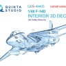 Quinta studio QDS-48405 F-14D (Hobby Boss) (Small version) 3D Декаль интерьера кабины 1/48
