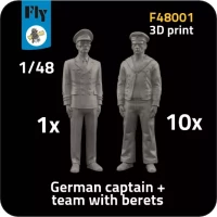 Fly F48001 1x Captain & 10x Sailors w/ berets 1/48