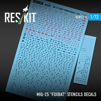 Reskit B72003 Decals Stencils MiG-25 'Foxbat' 1/72