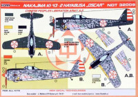 Kora Model NDT32009 Nakajima Ki-43 Chinese Peop.Liber.Army декали 1/32
