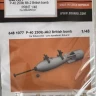 Eduard 6481077 BRASSIN P-40 250lb Mk.2 British bomb (EDU) 1/48