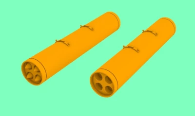Lf Model 3D7209 LAU-10A ZUNI Rocket pod (3D-Printed) 1/72