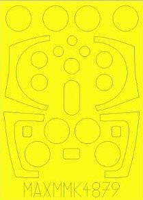 Maestro Models MMCK-4879 1/48 SAAB 37 Viggen one-seater canopy mask (TARA)