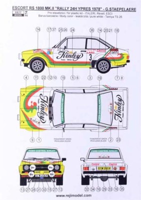 Reji Model 274 Ford Escort Mk.II RS Ypres Rallye 1978 1/24