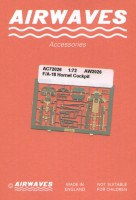 Airwaves (etched) AEC72026 McDonnell-Douglas F/A-18 Hornet Cockpit Set 1/72