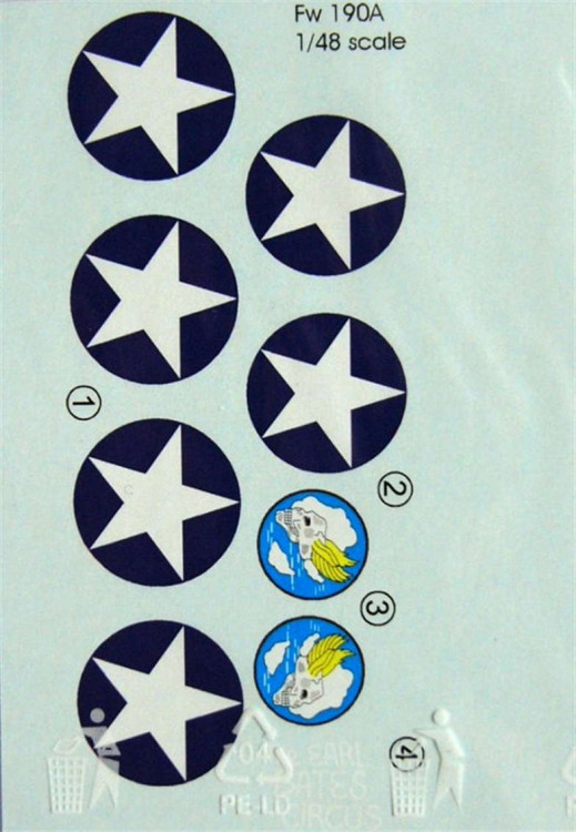LF Model C4845 Decals Captured Fw 190A Part I. (EDU) 1/48