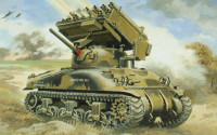 UM 224 Tank M4A1 w/M17/4,5 inch rocket launcher 1/72