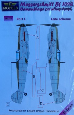 LF Model M3222 Mask Messerschmitt Bf 109E (EDU) Late Pt I. 1/32