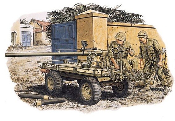 Dragon 3315 Американское 106 мм безоткатное орудие M274 с расчётом 1/35