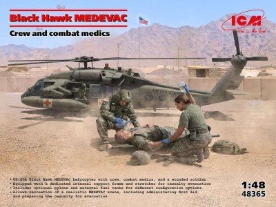 ICM 48365 Black Hawk MEDEVAC w/ crew &amp; combat medics 1/48