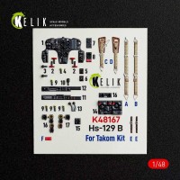 Reskit K48167 Hs-129 B - interior 3D (TAKOM) 1/48
