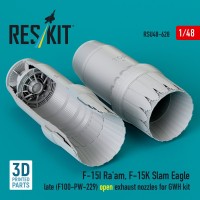 Reskit RSU48-628 F-15I Ra'am/F-15K Slam Eagle late exh.nozzles 1/48