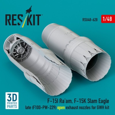 Reskit RSU48-628 F-15I Ra'am/F-15K Slam Eagle late exh.nozzles 1/48