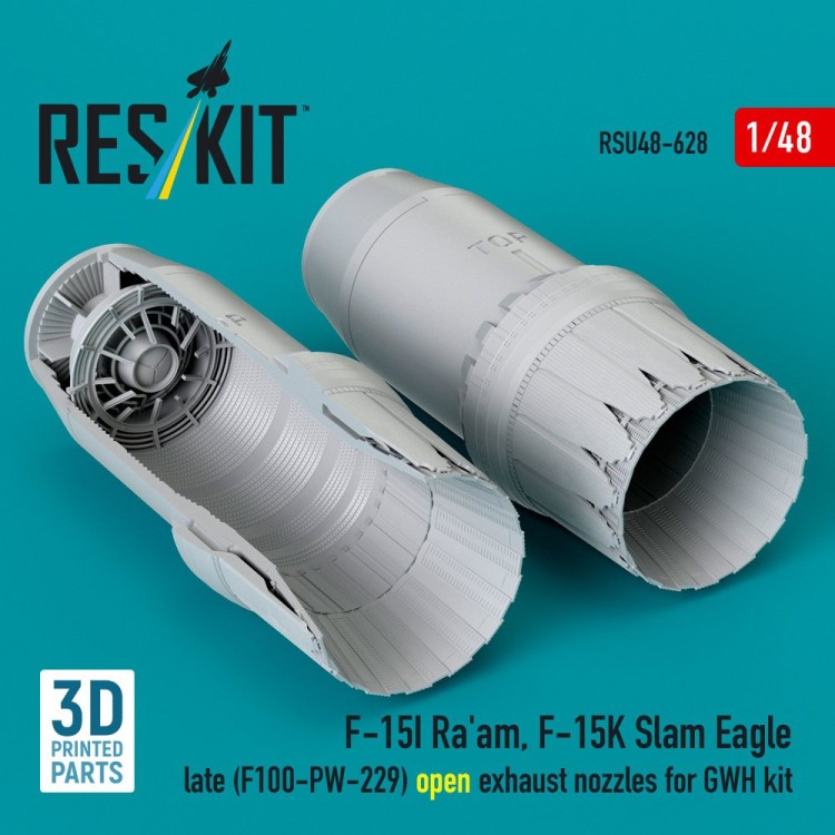 Reskit RSU48-628 F-15I Ra'am/F-15K Slam Eagle late exh.nozzles 1/48