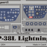 Eduard 33002 P-38L dashboard 1/32 TRU