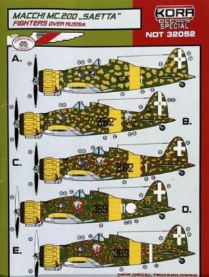 Kora Model NDT32052 Decals MC.200 Saetta Figters over Russia 1/32