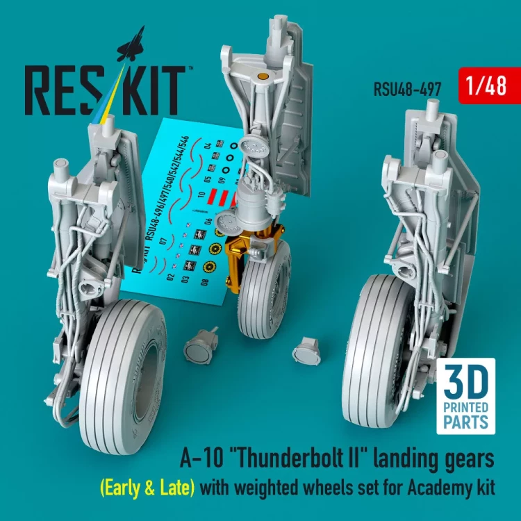 Reskit U48497 A-10 'Thunderbolt' II land.gears (early&late) 1/48