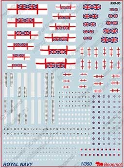 Begemot Decals 350-005 ВМФ Великобритании 1/350